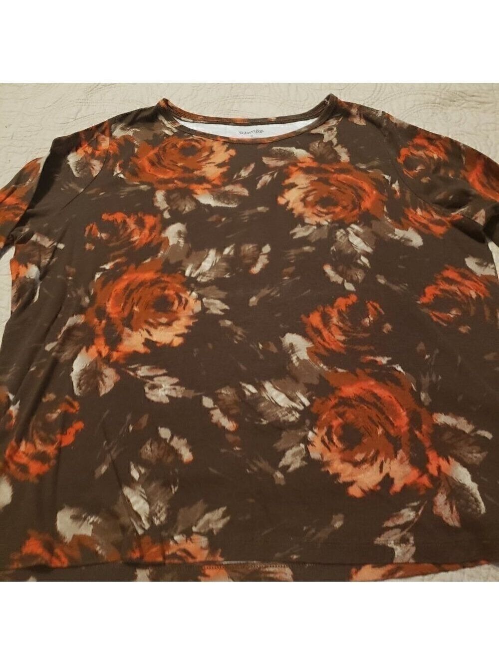 St John's Bay Long Sleeve Scoop Neck T-Shirt